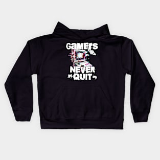 Gamer never quit Kids Hoodie